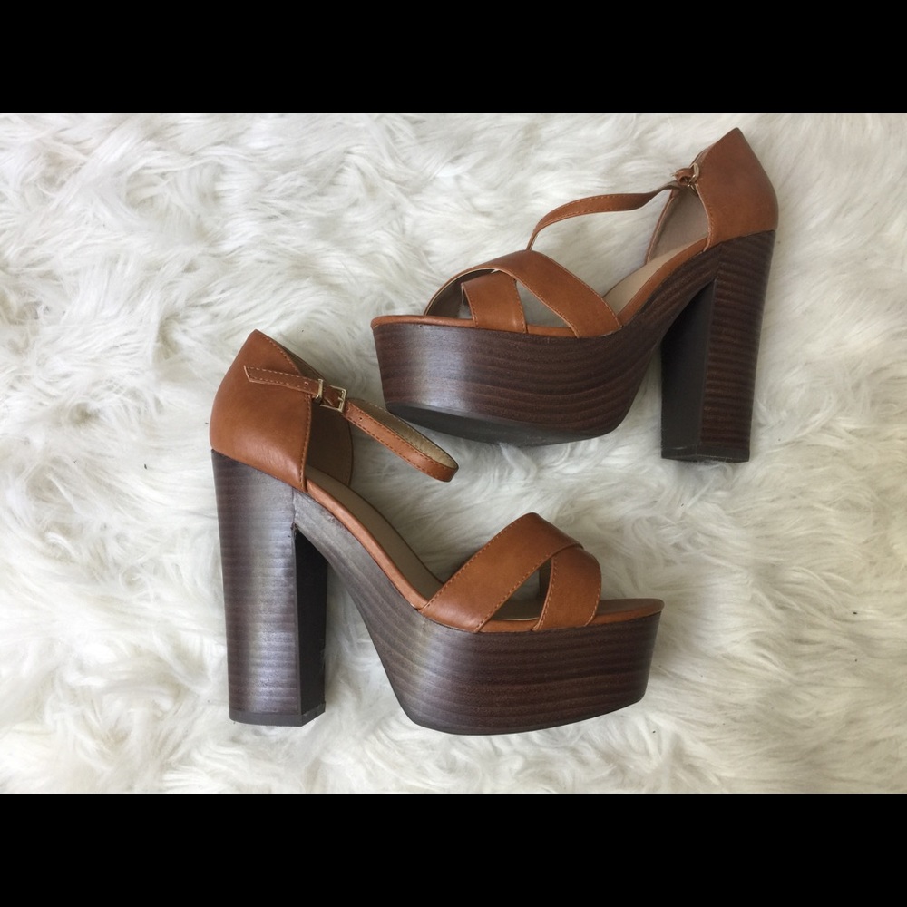 ASOS Brown Brand New Chunky Platform Heels